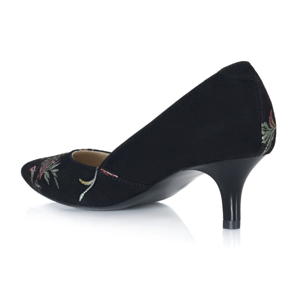 Pantofi Stiletto Toc Mic Floral L32 - orice culoare