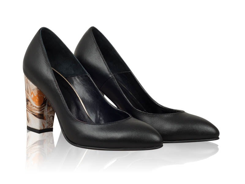 Pantofi Stiletto Toc Gros Negru N12 - orice culoare