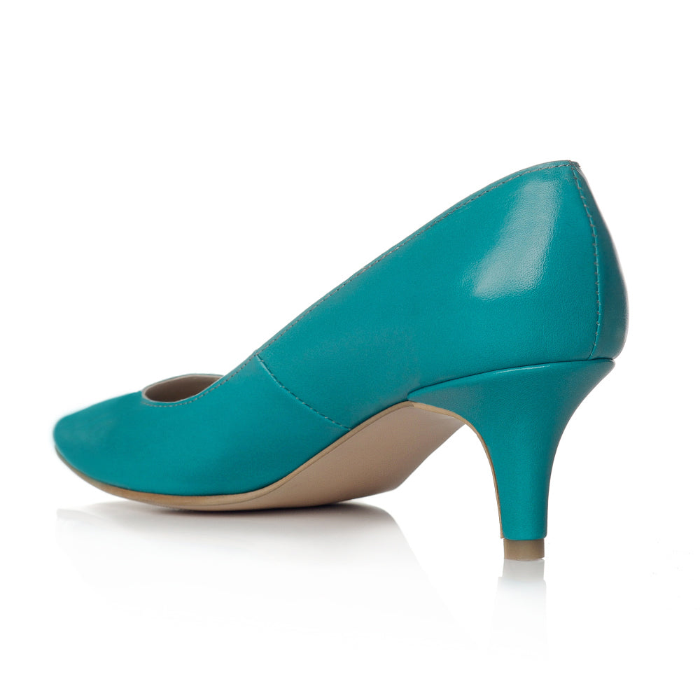 Pantofi Stiletto Turcoaz Toc Mic I1 - orice culoare