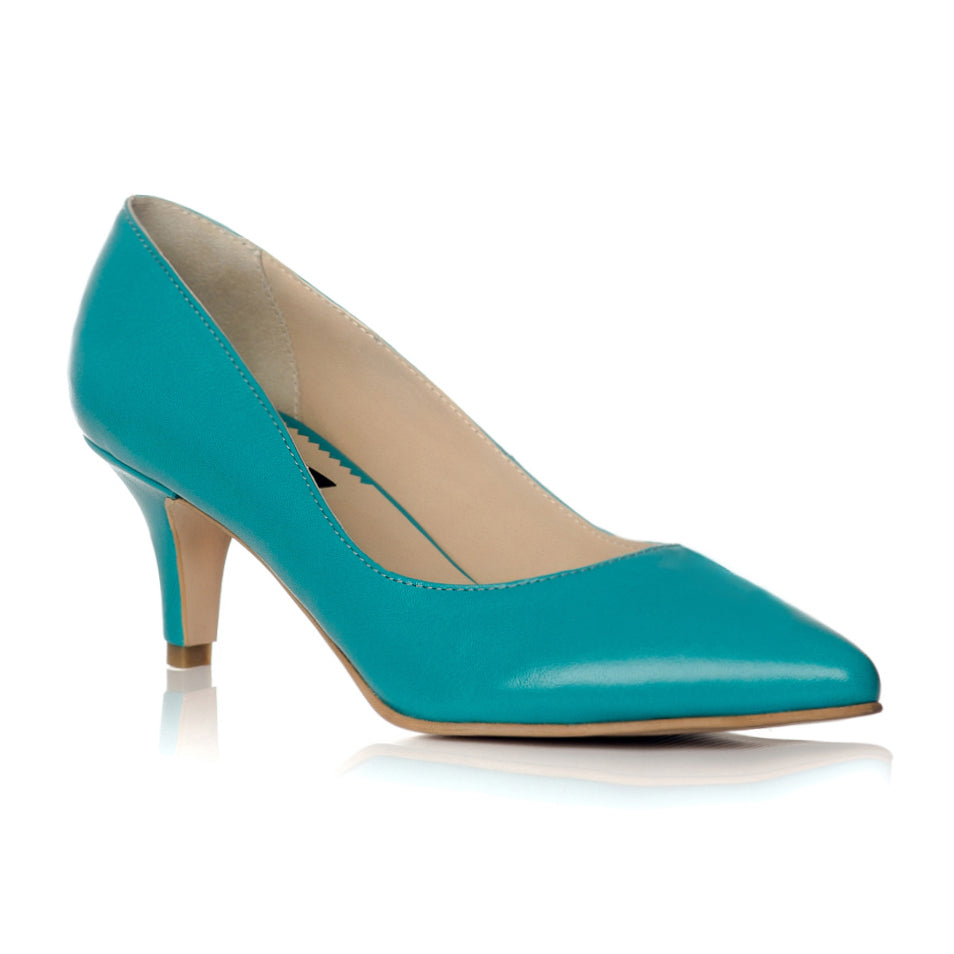 Pantofi Stiletto Turcoaz Toc Mic I1 - orice culoare