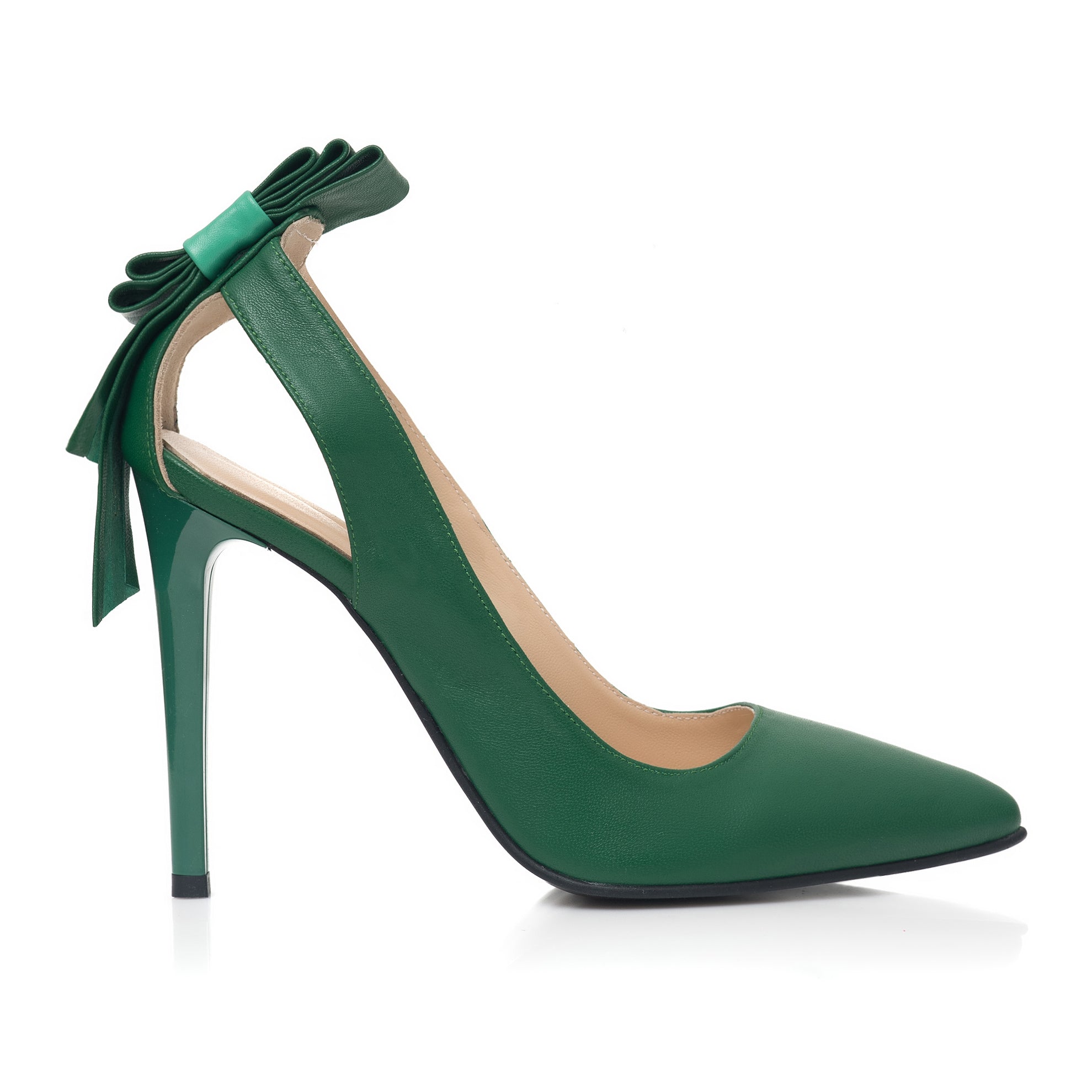 Pantofi Stiletto Ria C15 Piele Verde  - orice culoare