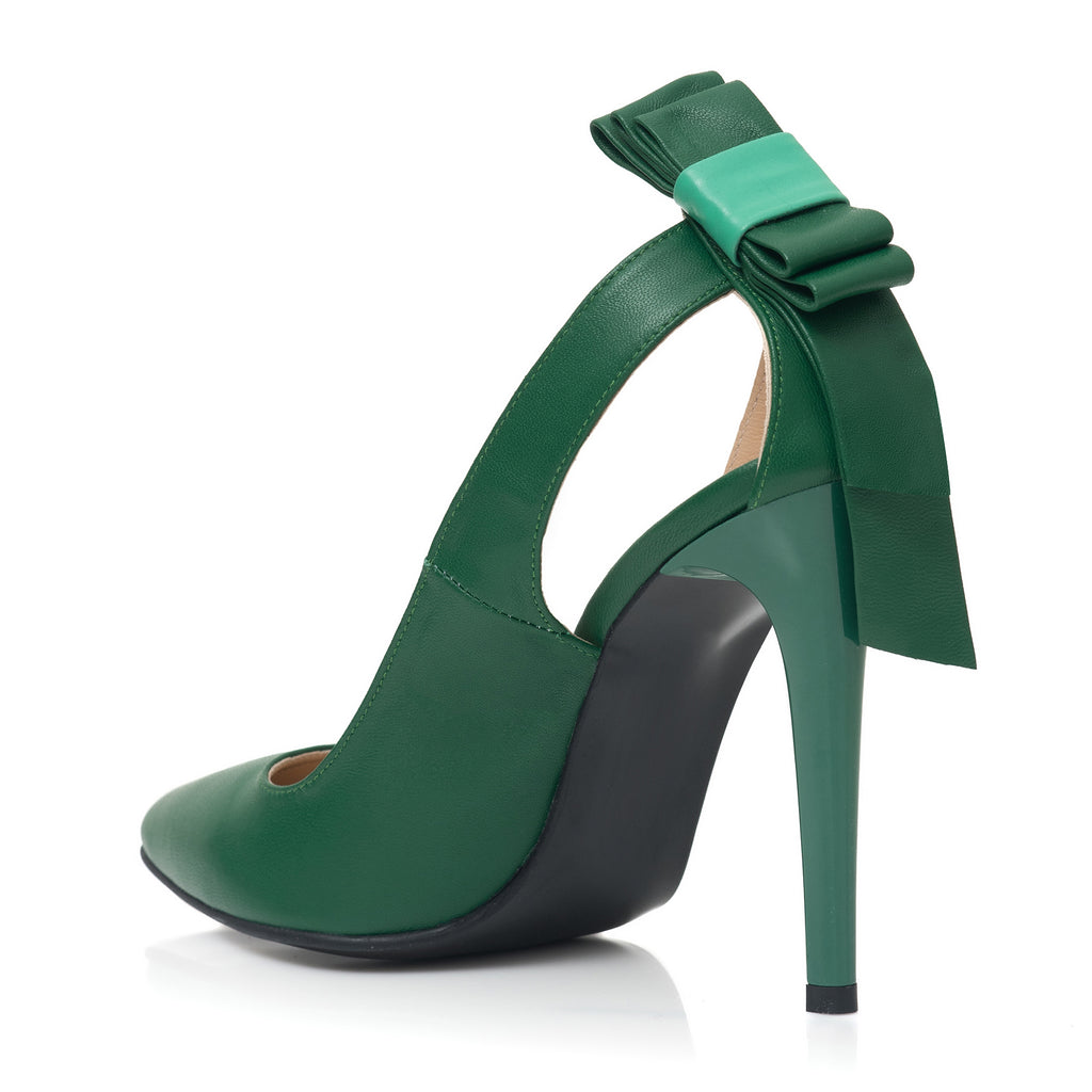 Pantofi Stiletto Ria C15 Piele Verde  - orice culoare
