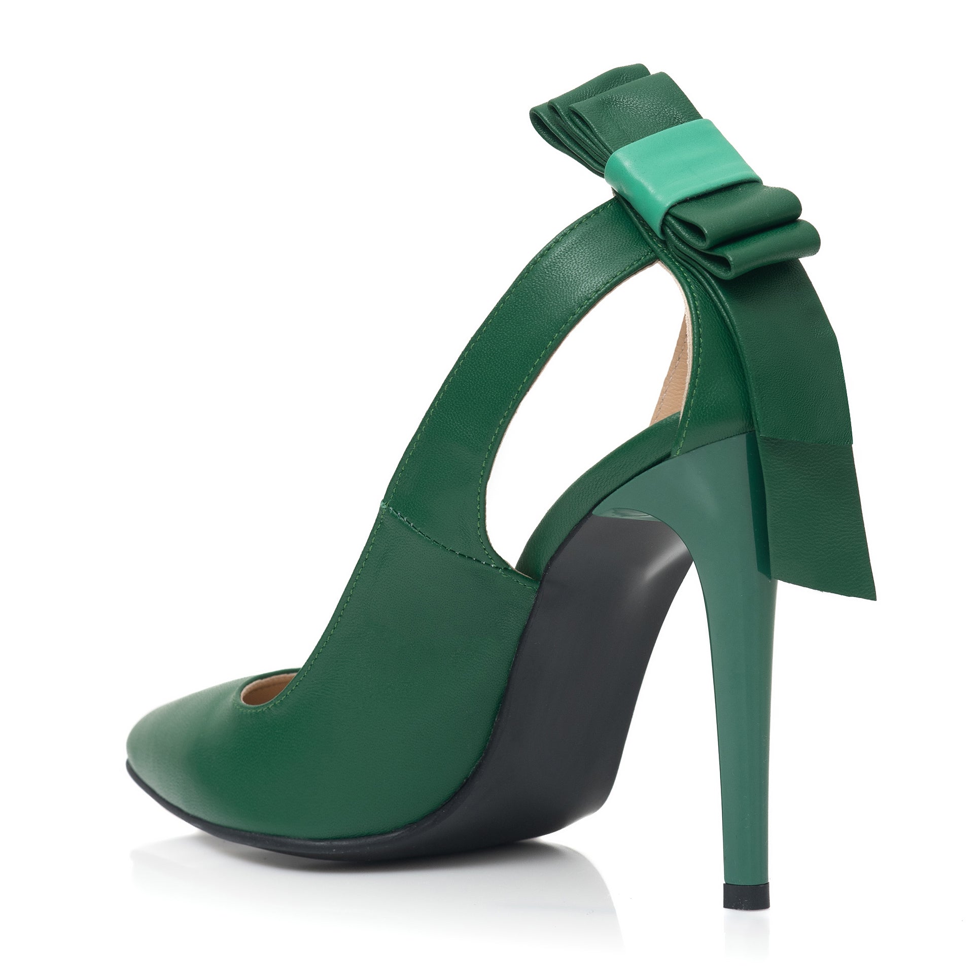 Pantofi Stiletto Ria C15 Piele Verde  - orice culoare