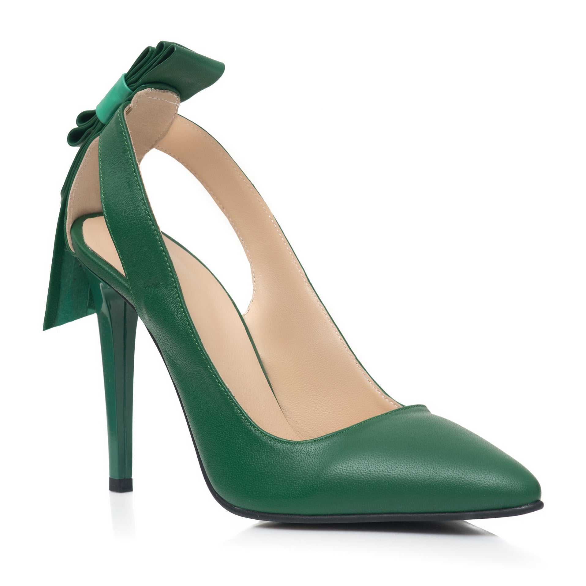 Pantofi Stiletto Ria C15 Piele Verde  - orice culoare