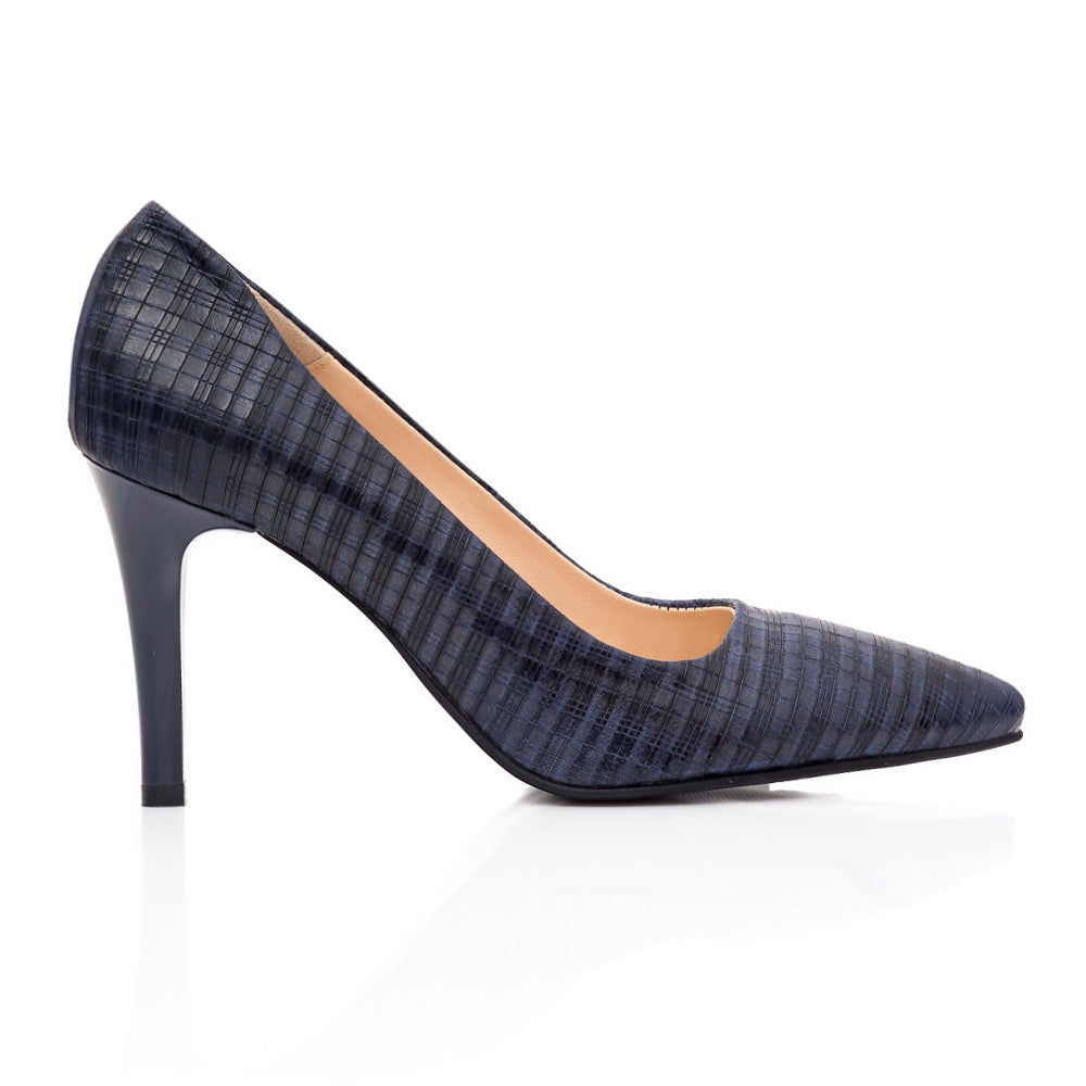 Pantofi Stiletto Piele Bleumarin Presaj C41- orice culoare