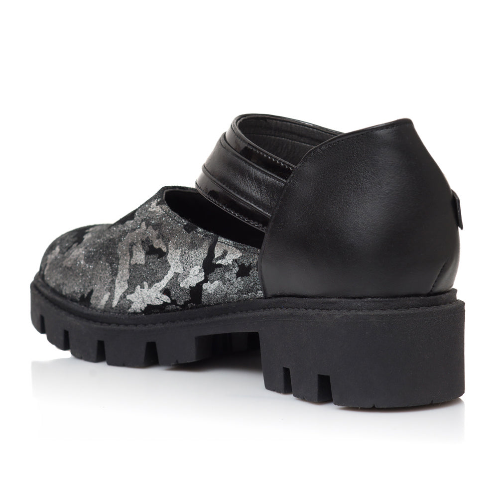 Pantofi Tip Gheata Albastru/Argintiu Helen V26 - Orice Culoare