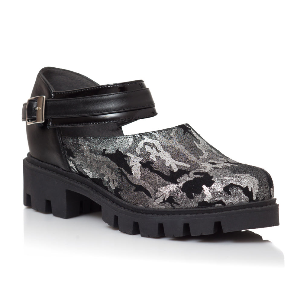 Pantofi Tip Gheata Albastru/Argintiu Helen V26 - Orice Culoare