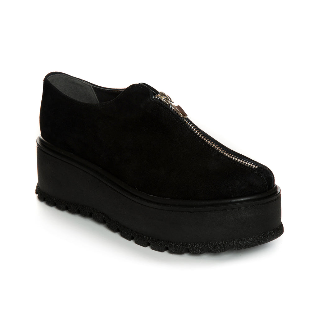 Pantofi Piele Intoarsa Talpa Inalta Fashion V10  - orice culoare