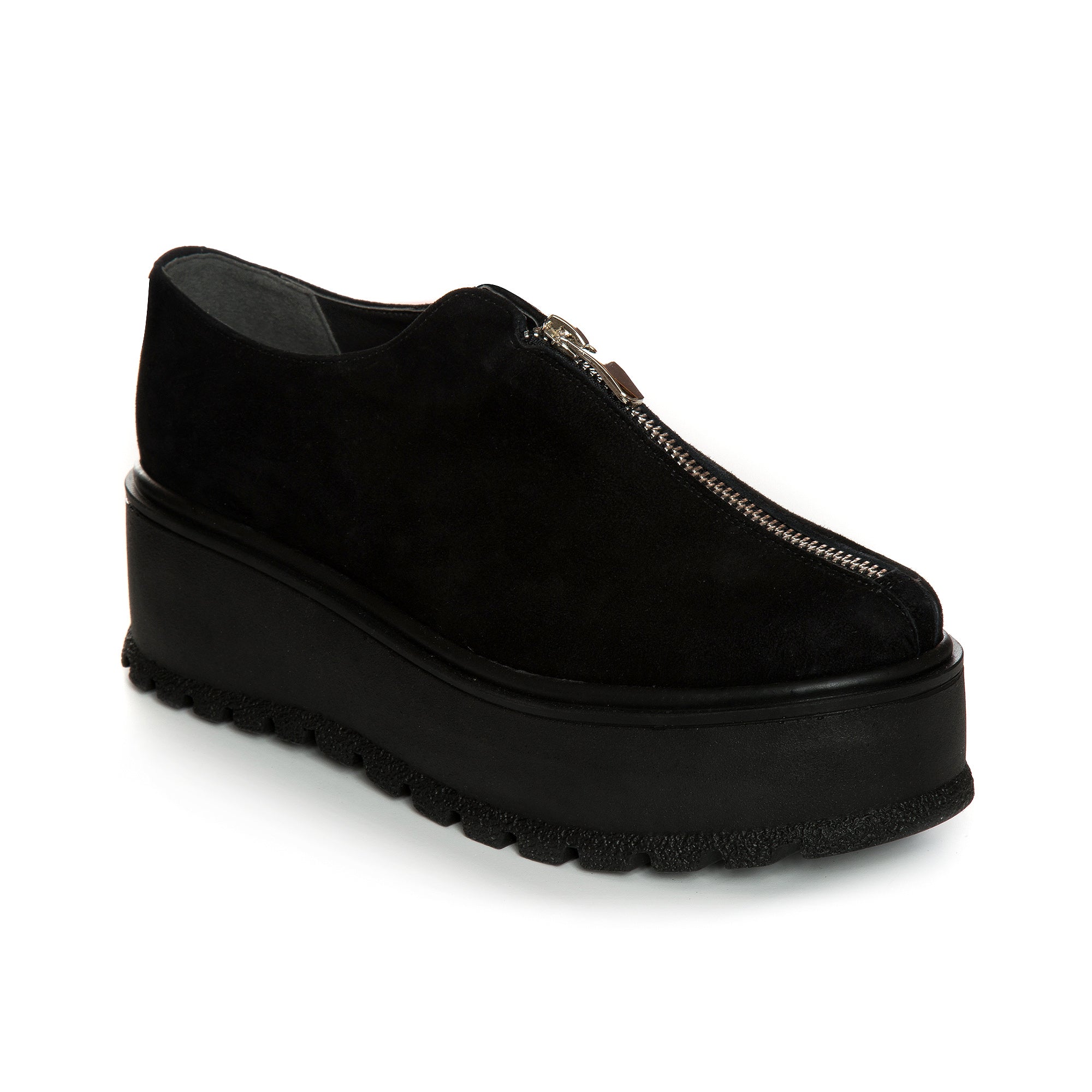 Pantofi Piele Intoarsa Talpa Inalta Fashion V10  - orice culoare