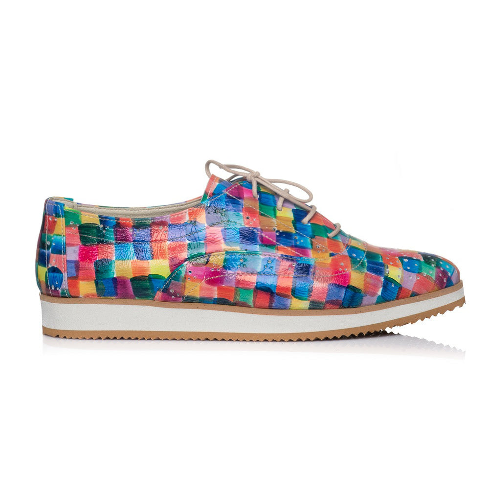 Pantofi piele Oxford Varf ascutit Multicolor V2  - orice culoare