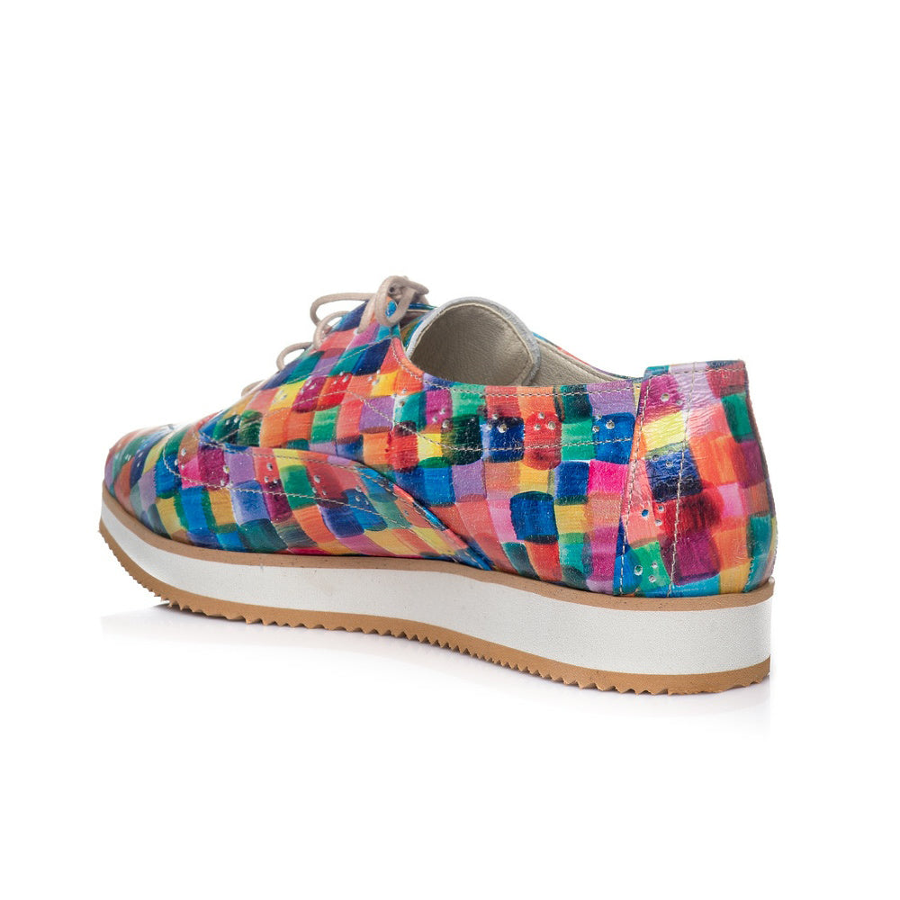 Pantofi piele Oxford Varf ascutit Multicolor V2  - orice culoare