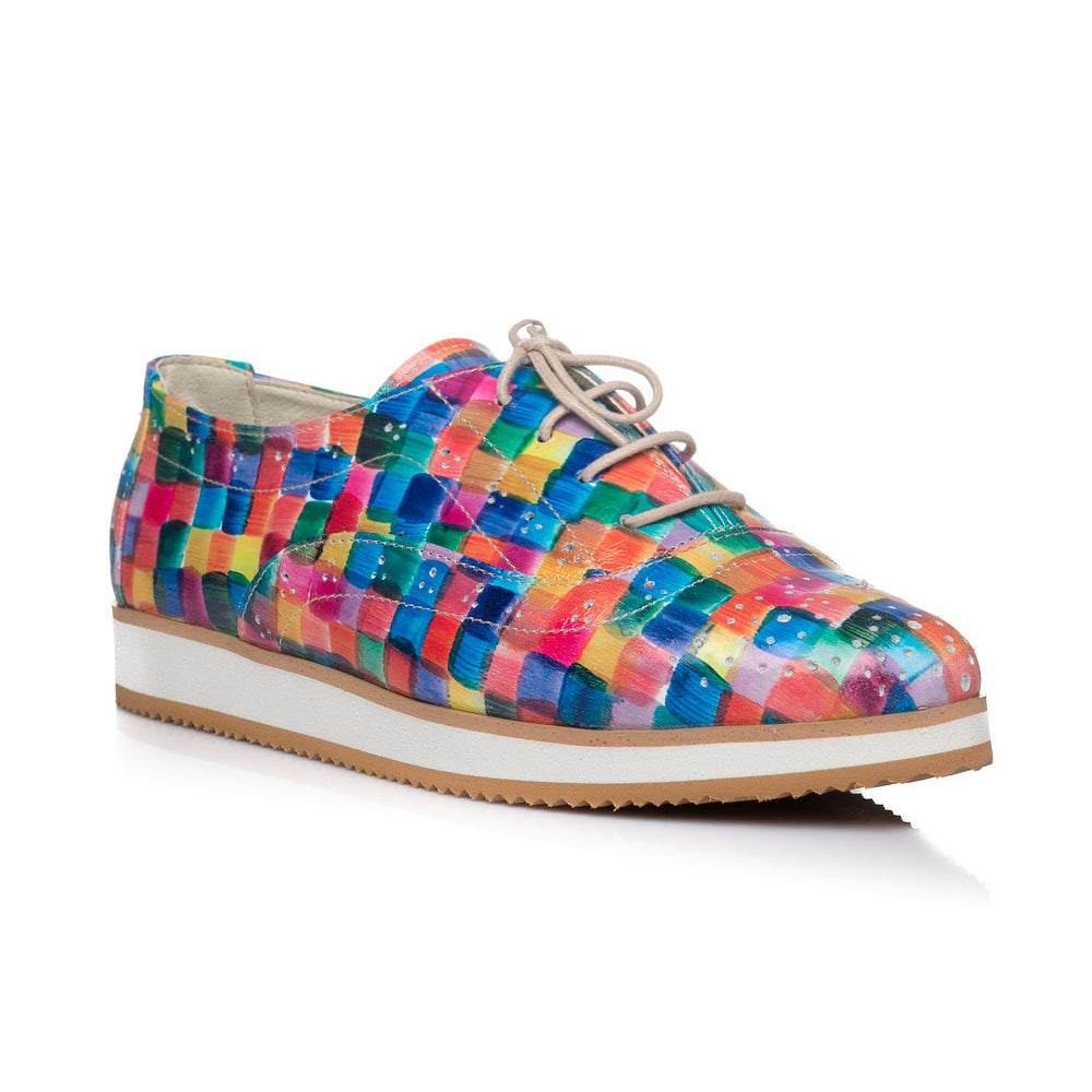 Pantofi piele Oxford Varf ascutit Multicolor V2  - orice culoare