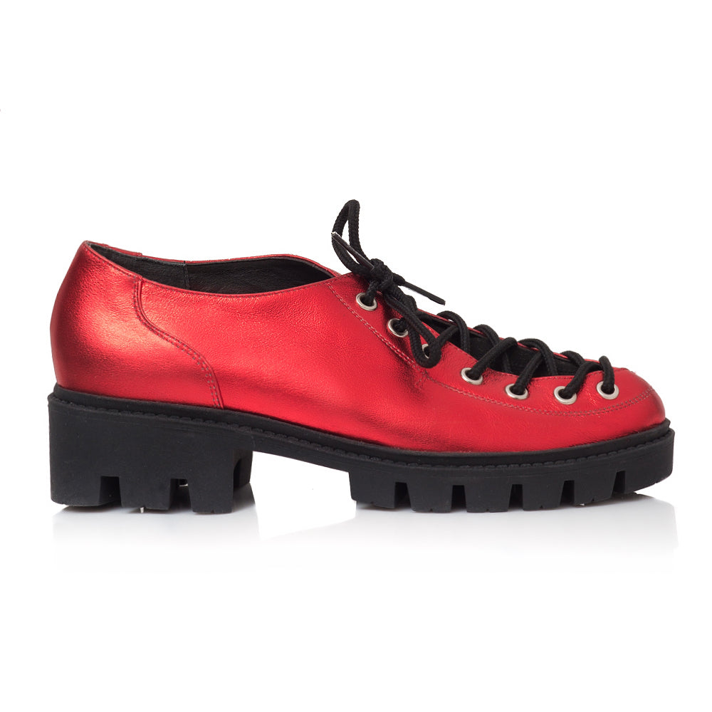 Pantofi Talpa Bocanc Piele Rosu Sidef V70 - orice culoare