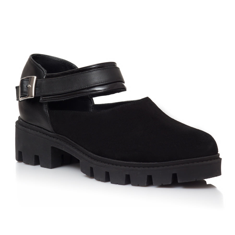 Pantofi Tip Gheata Piele Negru Helen V26 - Orice Culoare
