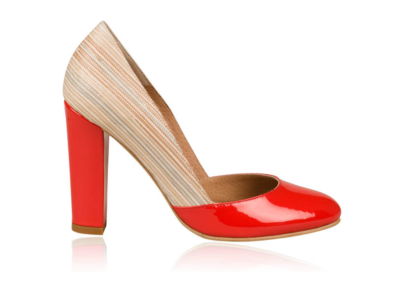 Pantofi dama piele Retro N1 Rosu  - orice culoare