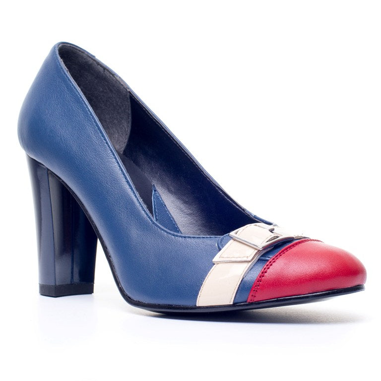 Pantofi Dama Office Mina Albastru V14 - orice  culoare