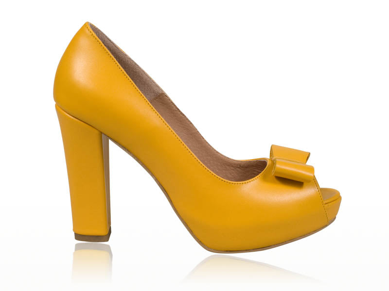 Pantofi dama piele Galben N7  - orice  culoare