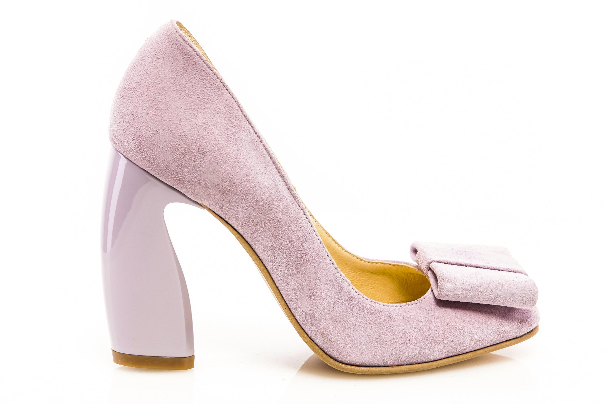Pantofi piele Chic Madame Crook piele intoarsa Lila