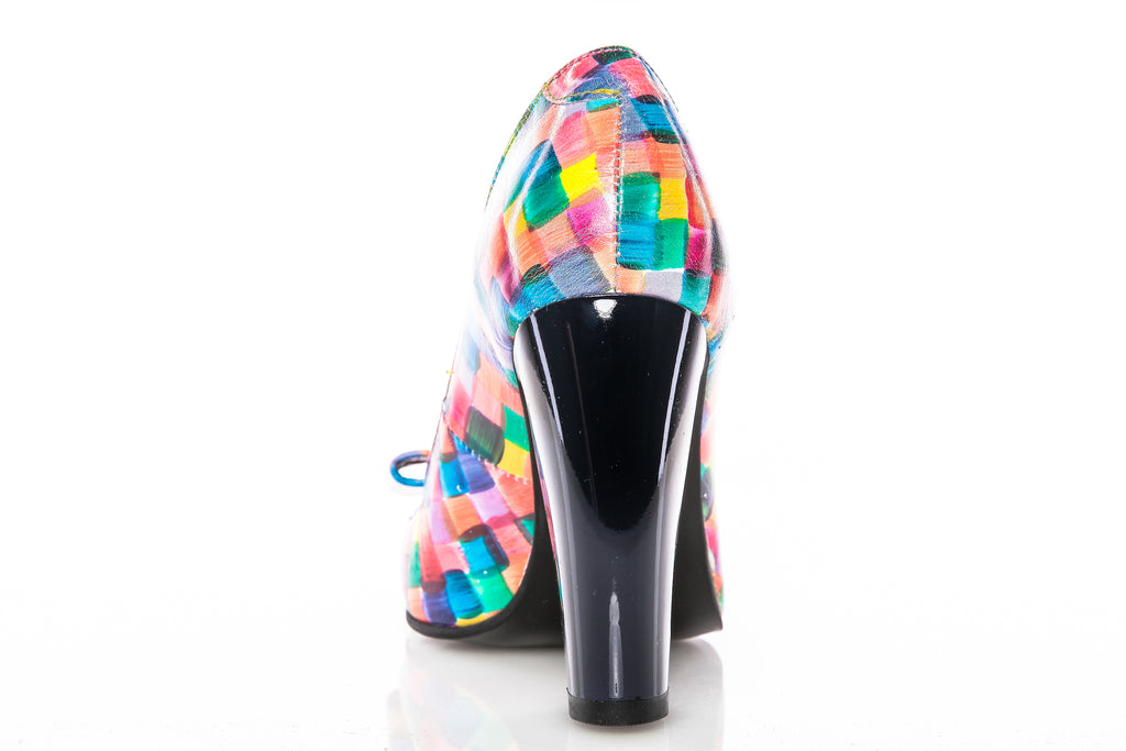 Pantofi piele Chic Madame Crook piele Multicolor