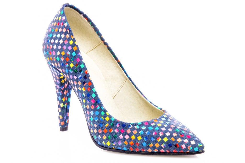 Pantofi Mini Stiletto Piele Mozaic