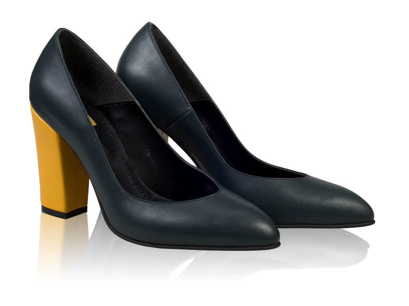 Pantofi Stiletto Toc Gros Negru N11 - orice culoare