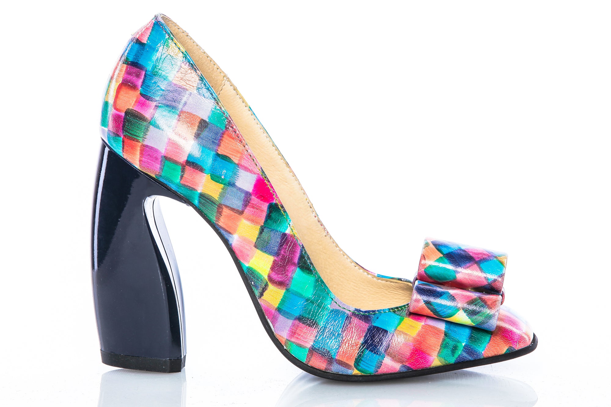 Pantofi piele Chic Madame Crook piele Multicolor