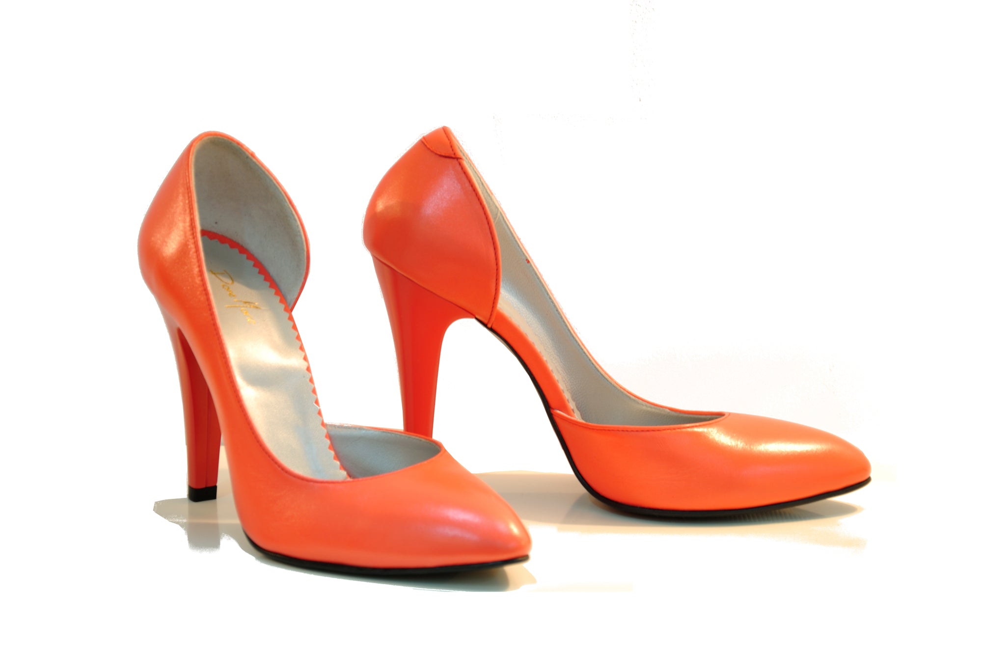 Pantofi dama piele naturala Elegant  Corai- disponibili pe orice culoare