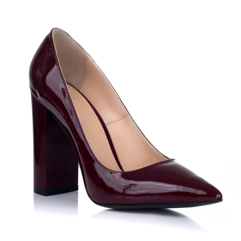 Pantofi Dama Piele Lacuita Bordo S3 - orice culoare