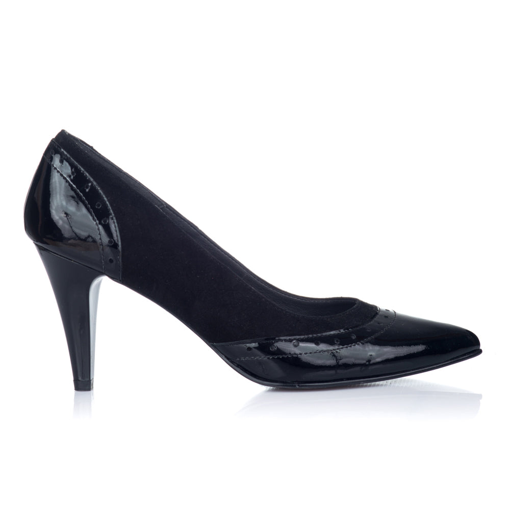 Pantofi Stiletto Piele Negru Toc Mic V32 - orice culoare