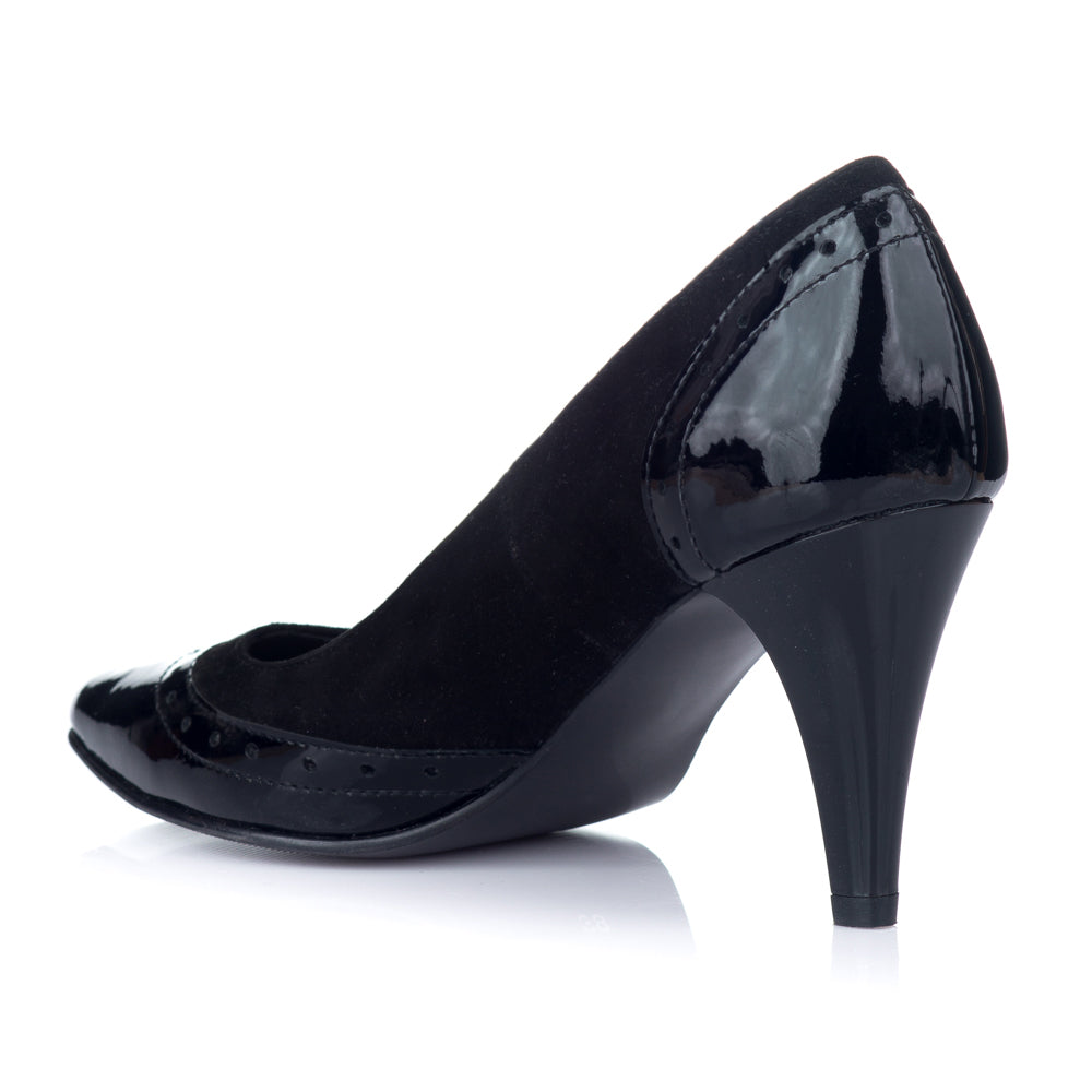 Pantofi Stiletto Piele Negru Toc Mic V32 - orice culoare