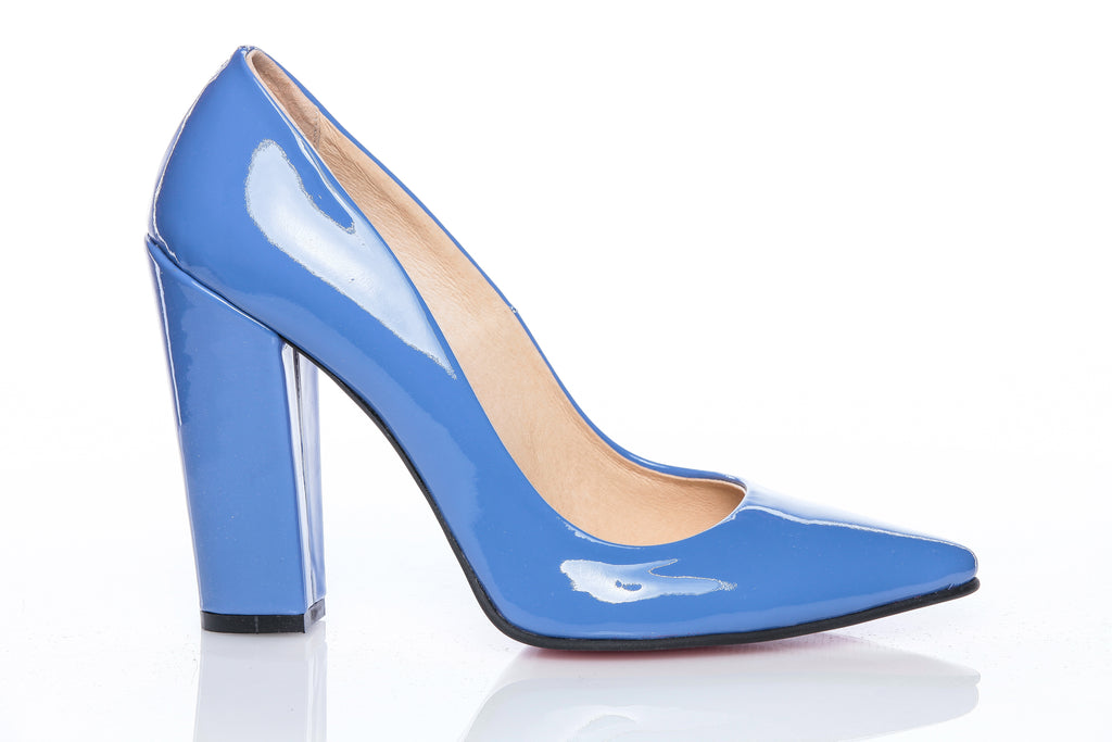 Pantofi Piele Stiletto M3  Albastru - orice culoare