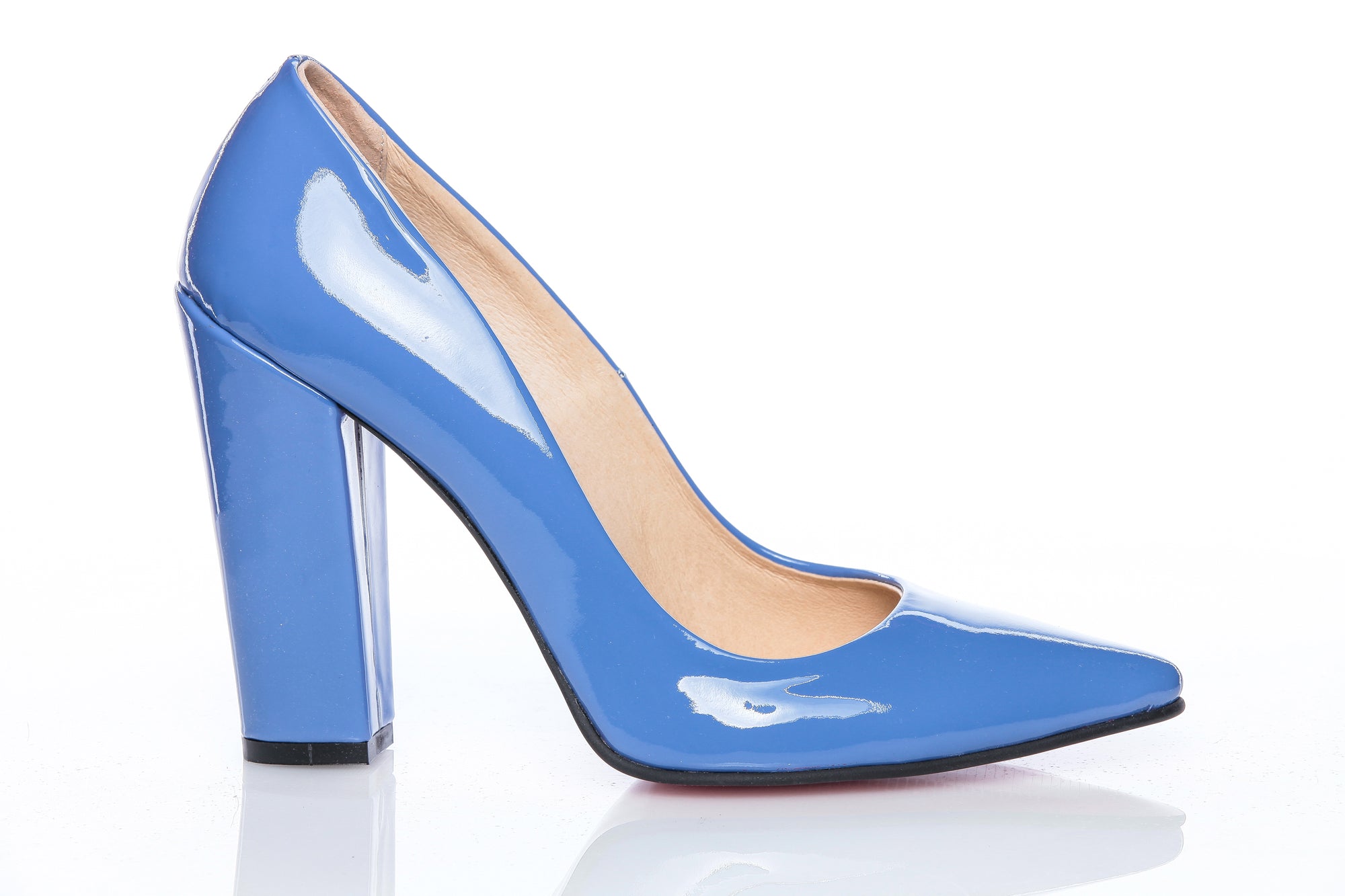 Pantofi Piele Stiletto M3  Albastru - orice culoare