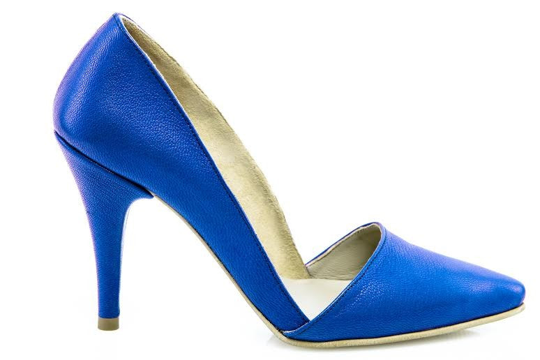 Pantofi Dama Stiletto M1 Piele Albastru - orice culoare