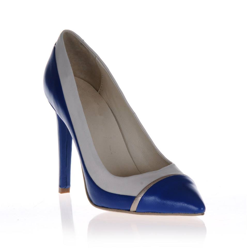 Pantofi  Stiletto Combi 2 piele naturala - orice culoare