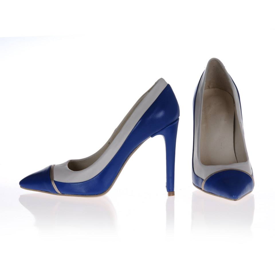 Pantofi  Stiletto Combi 2 piele naturala - orice culoare