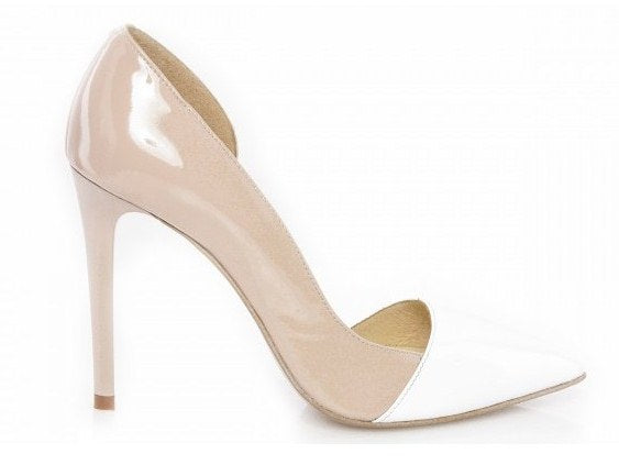 Pantofi piele Stiletto Duo decupat  - orice culoare