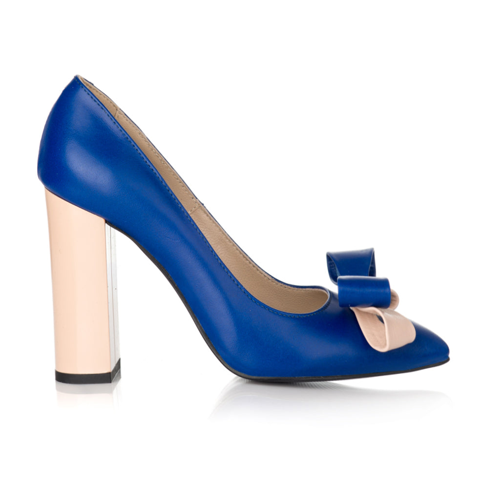 Pantofi Stiletto Toc Gros Albastru S1 - orice culoare