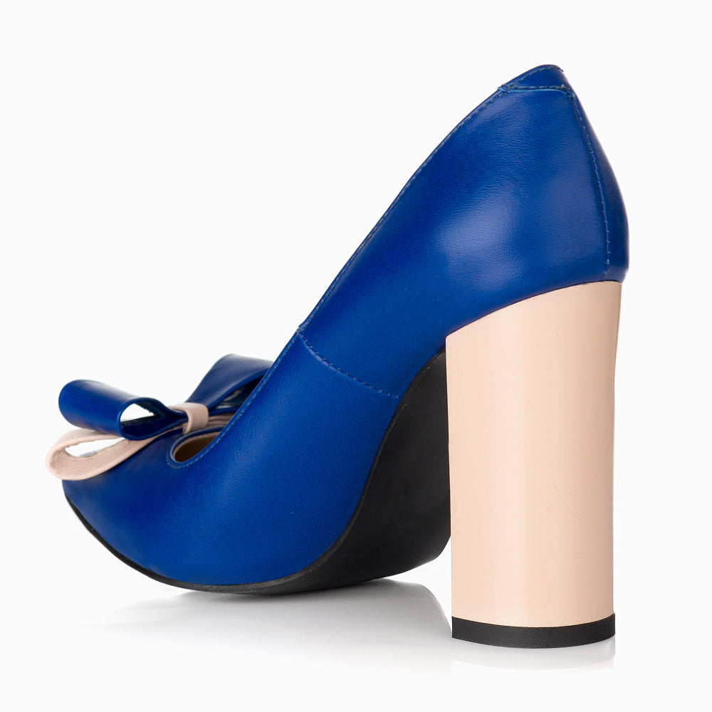 Pantofi Stiletto Toc Gros Albastru S1 - orice culoare