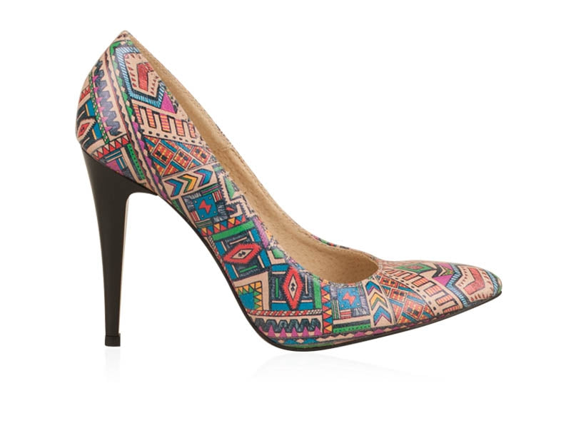 Pantofi stiletto piele naturala Multicolor N31 - orice culoare