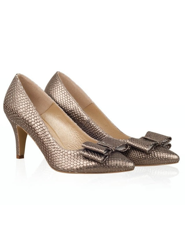 Pantofi Stiletto Piele Bronz Funda N33 - orice culoare