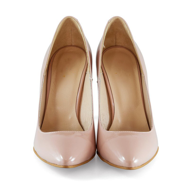 Pantofi Stiltto Piele Lacuita Nude D51 - orice culoare
