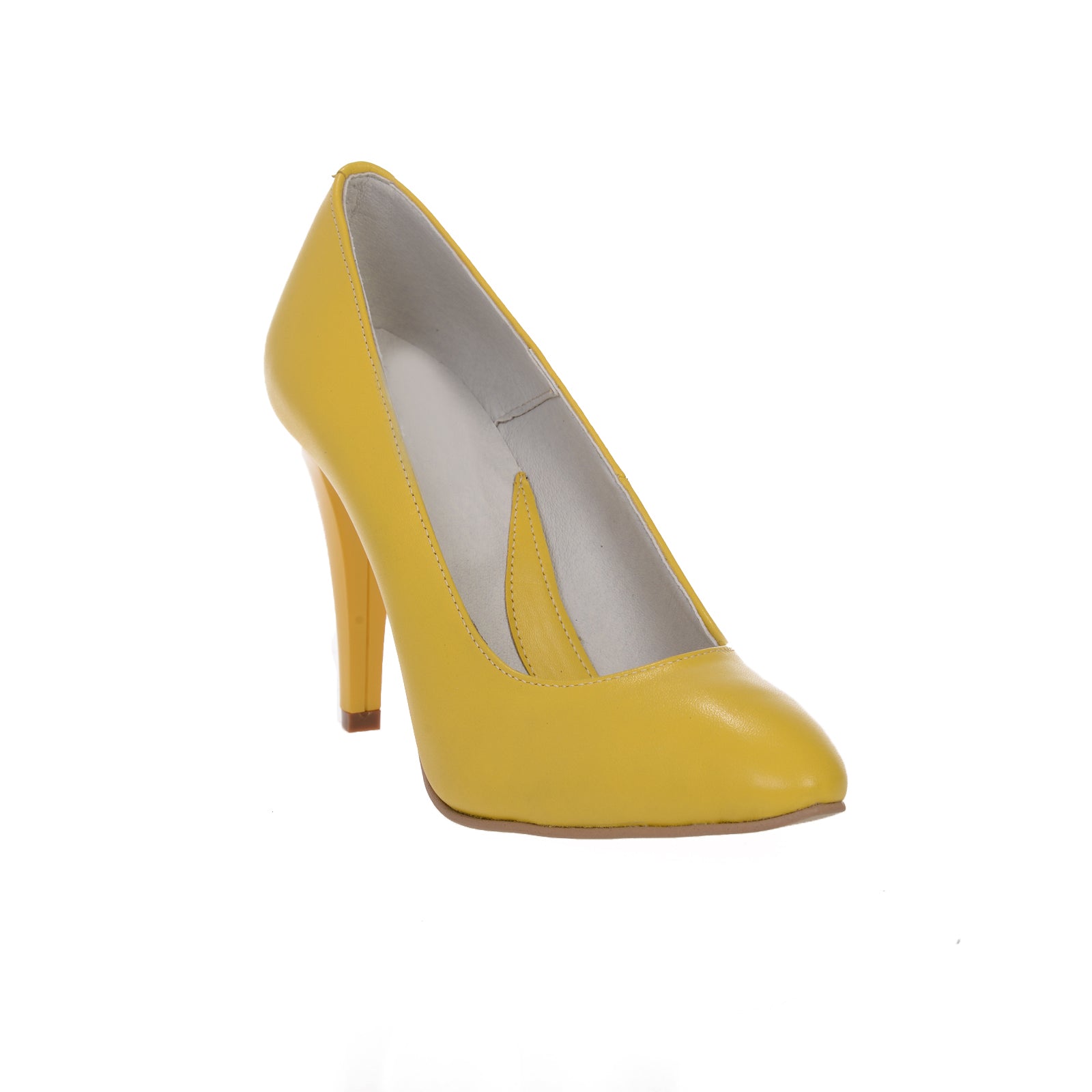 Pantofi Stiletto Galben piele naturala Casual  -orice culoare