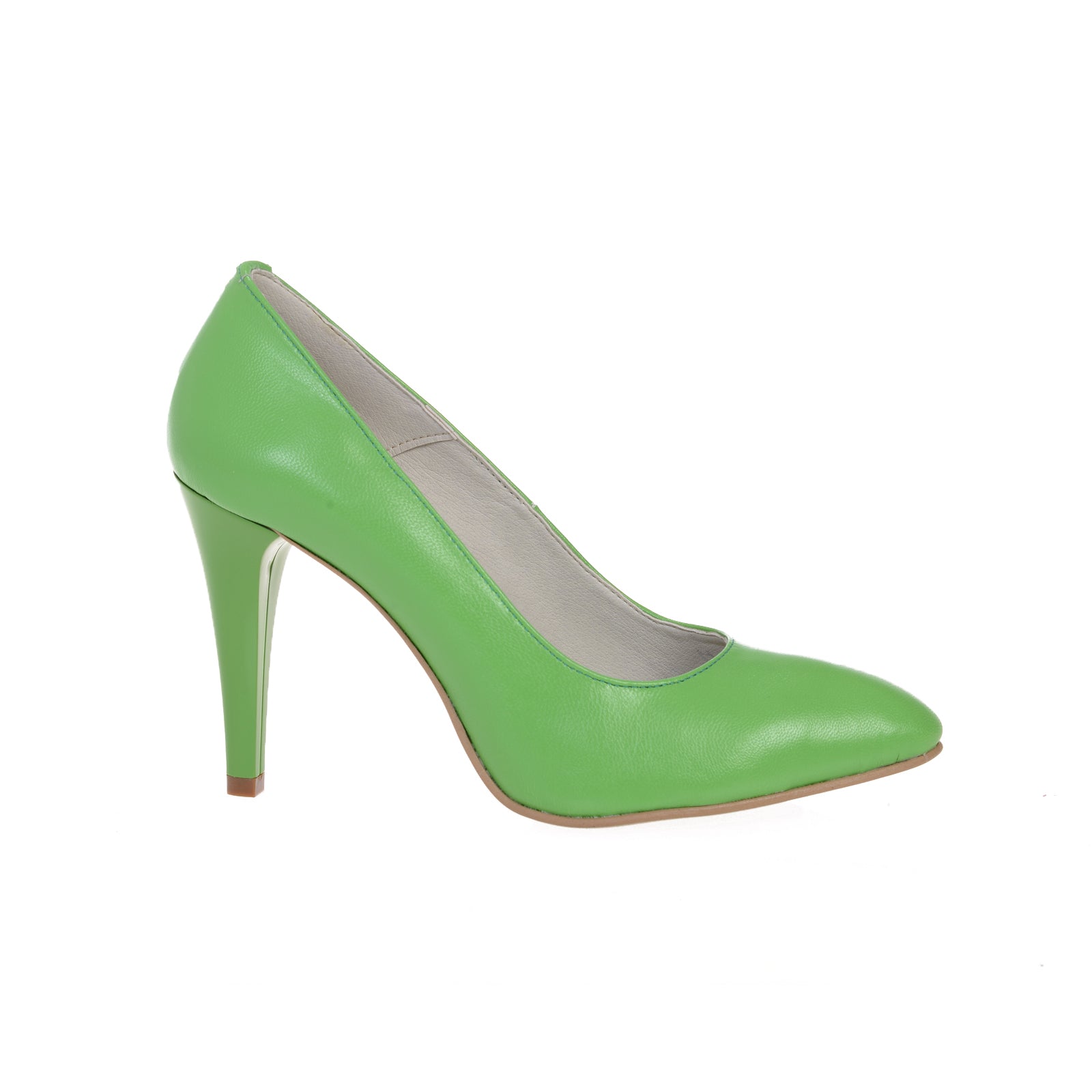 Pantofi Stiletto Verde piele naturala Casual  -orice culoare