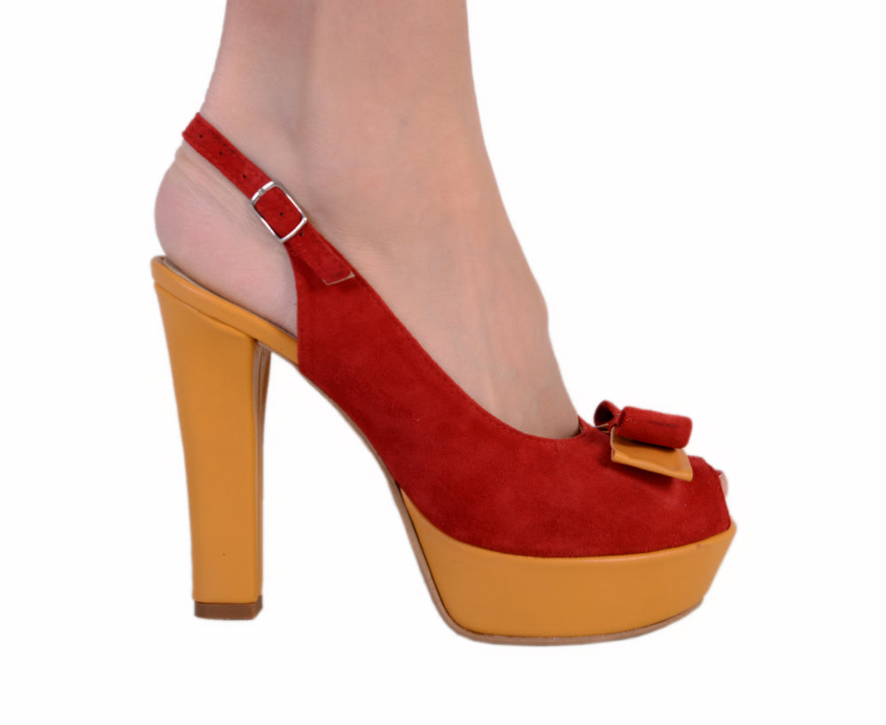 Sandale piele naturala Lara, gri orange  -  Orice culoare