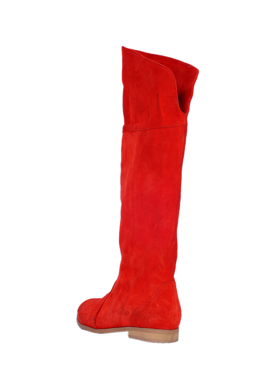 Cizme Casual Iarna piele naturala intoarsa orice culoare-rosu corai