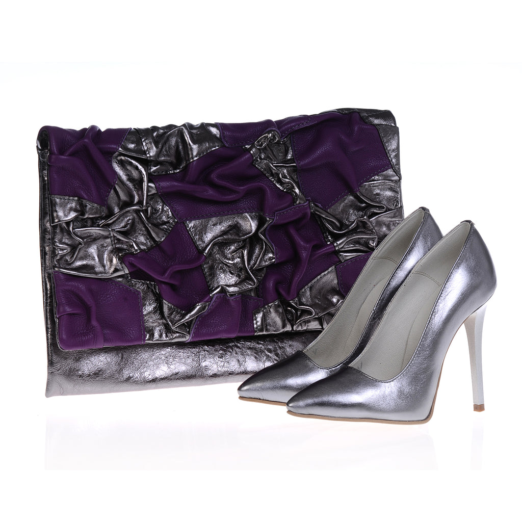 Pantofi Stiletto Very Chic  Argintiu - disponibili pe orice culoare