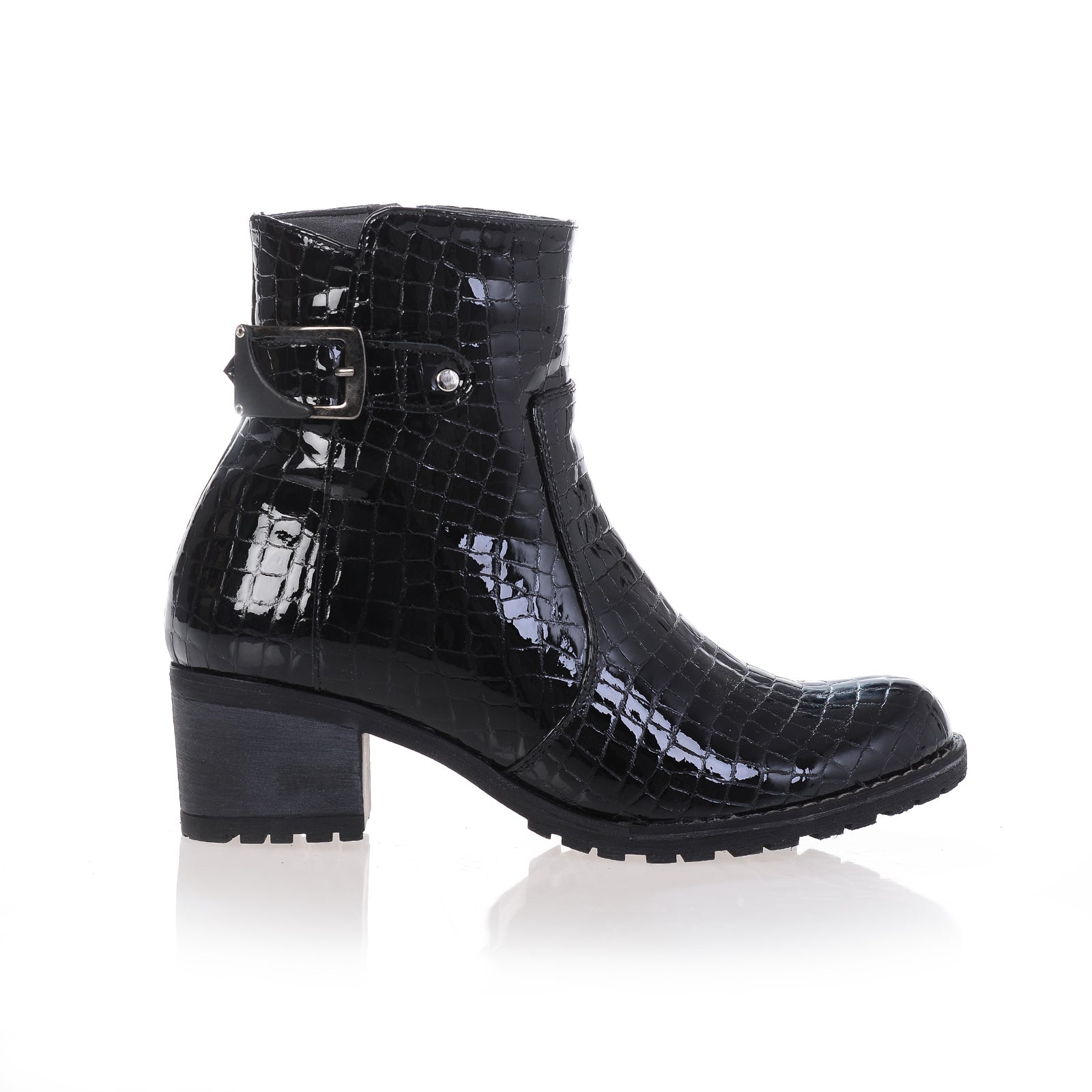 Botine Piele Lacuita Croco -  orice culoare