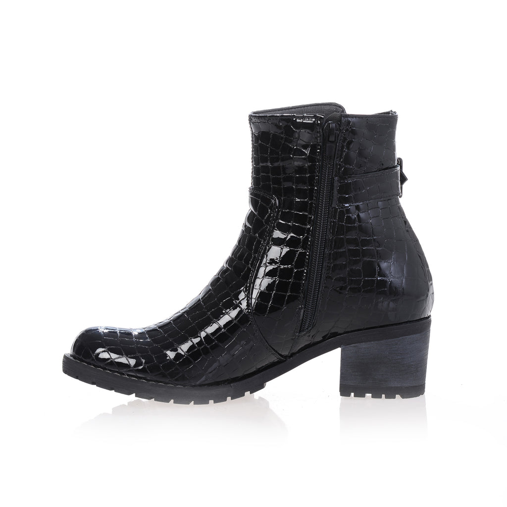 Botine Piele Lacuita Croco -  orice culoare