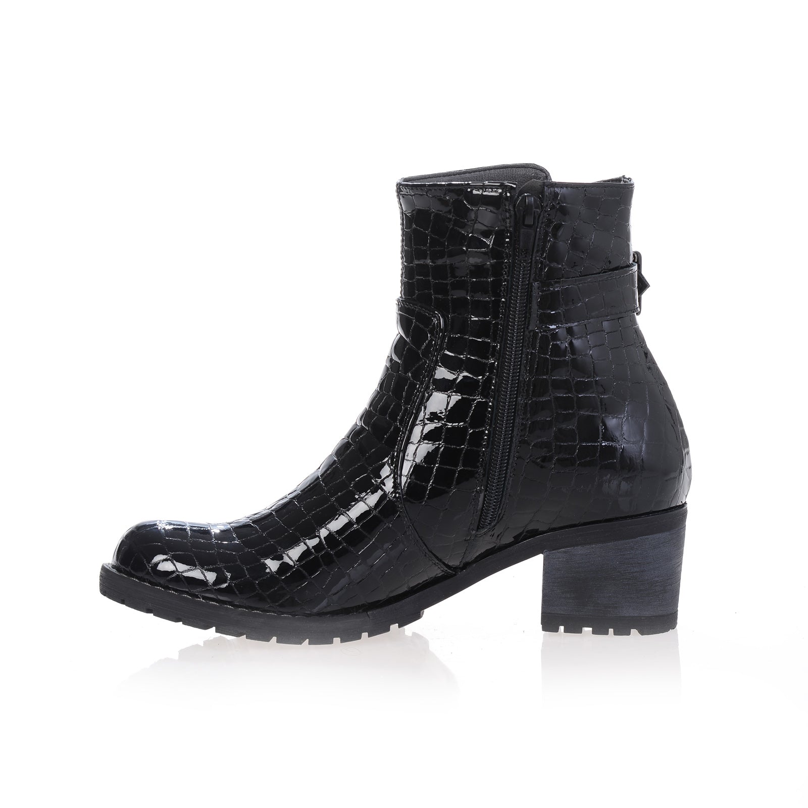 Botine Piele Lacuita Croco -  orice culoare
