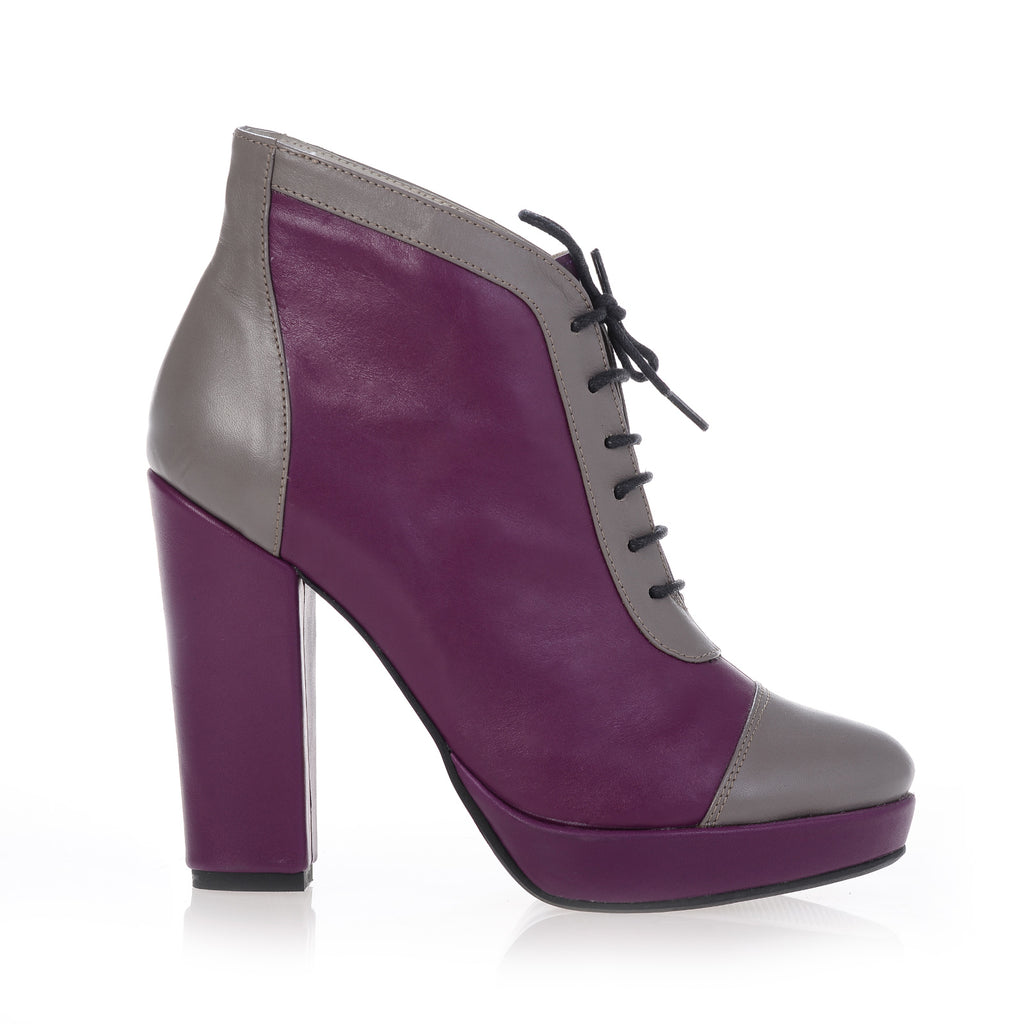 Botine dama piele cu siret - orice culoare